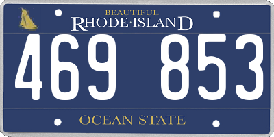 RI license plate 469853