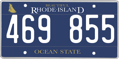 RI license plate 469855
