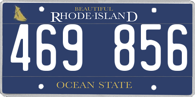 RI license plate 469856