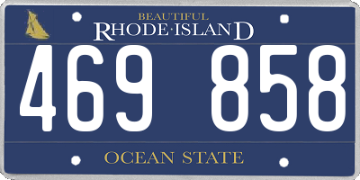 RI license plate 469858