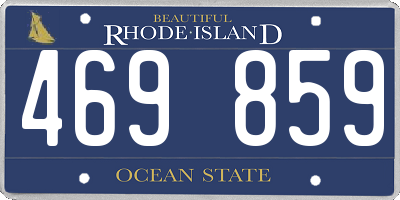 RI license plate 469859