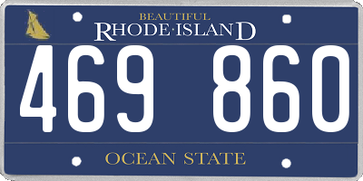 RI license plate 469860