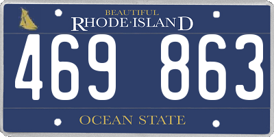 RI license plate 469863