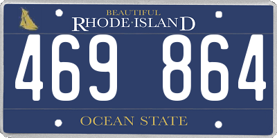 RI license plate 469864