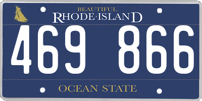 RI license plate 469866