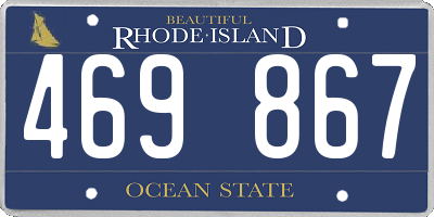 RI license plate 469867