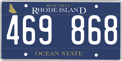 RI license plate 469868