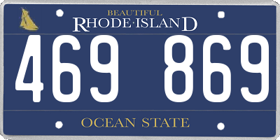 RI license plate 469869