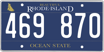 RI license plate 469870
