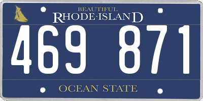 RI license plate 469871