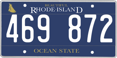 RI license plate 469872