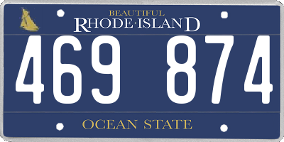 RI license plate 469874