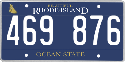 RI license plate 469876