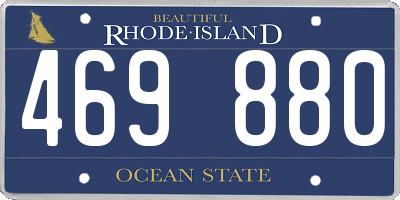 RI license plate 469880