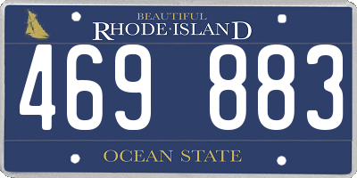 RI license plate 469883