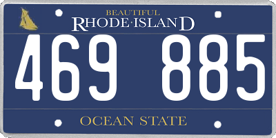 RI license plate 469885