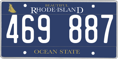 RI license plate 469887