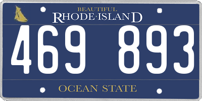 RI license plate 469893