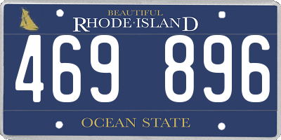 RI license plate 469896