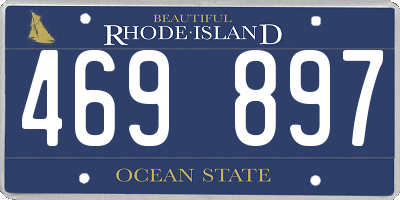 RI license plate 469897