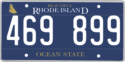 RI license plate 469899