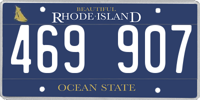 RI license plate 469907