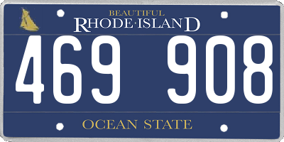 RI license plate 469908