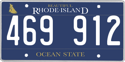 RI license plate 469912