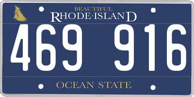 RI license plate 469916