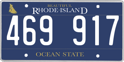 RI license plate 469917
