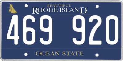 RI license plate 469920