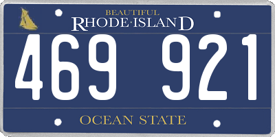 RI license plate 469921