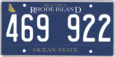 RI license plate 469922