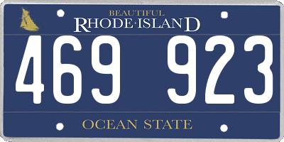 RI license plate 469923