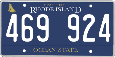 RI license plate 469924