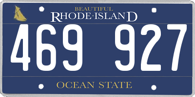 RI license plate 469927