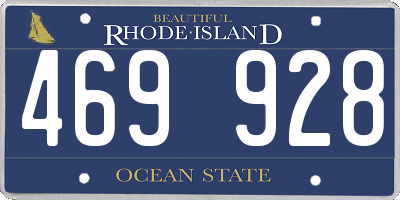 RI license plate 469928
