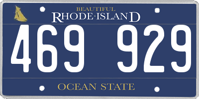 RI license plate 469929