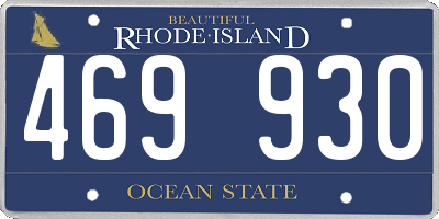 RI license plate 469930