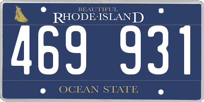 RI license plate 469931