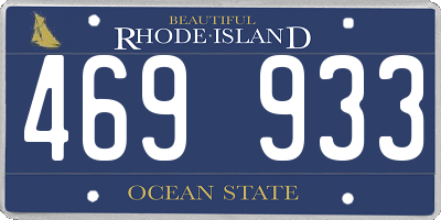 RI license plate 469933