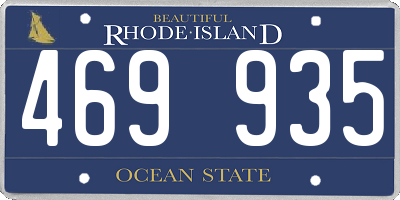 RI license plate 469935