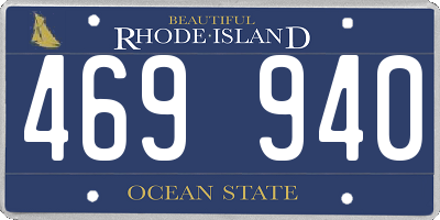 RI license plate 469940