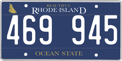 RI license plate 469945