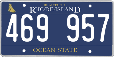 RI license plate 469957