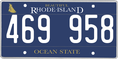 RI license plate 469958