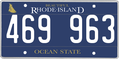 RI license plate 469963