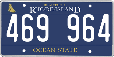 RI license plate 469964