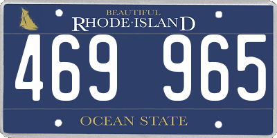 RI license plate 469965