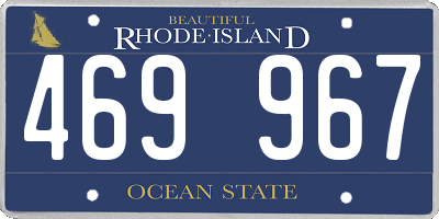 RI license plate 469967